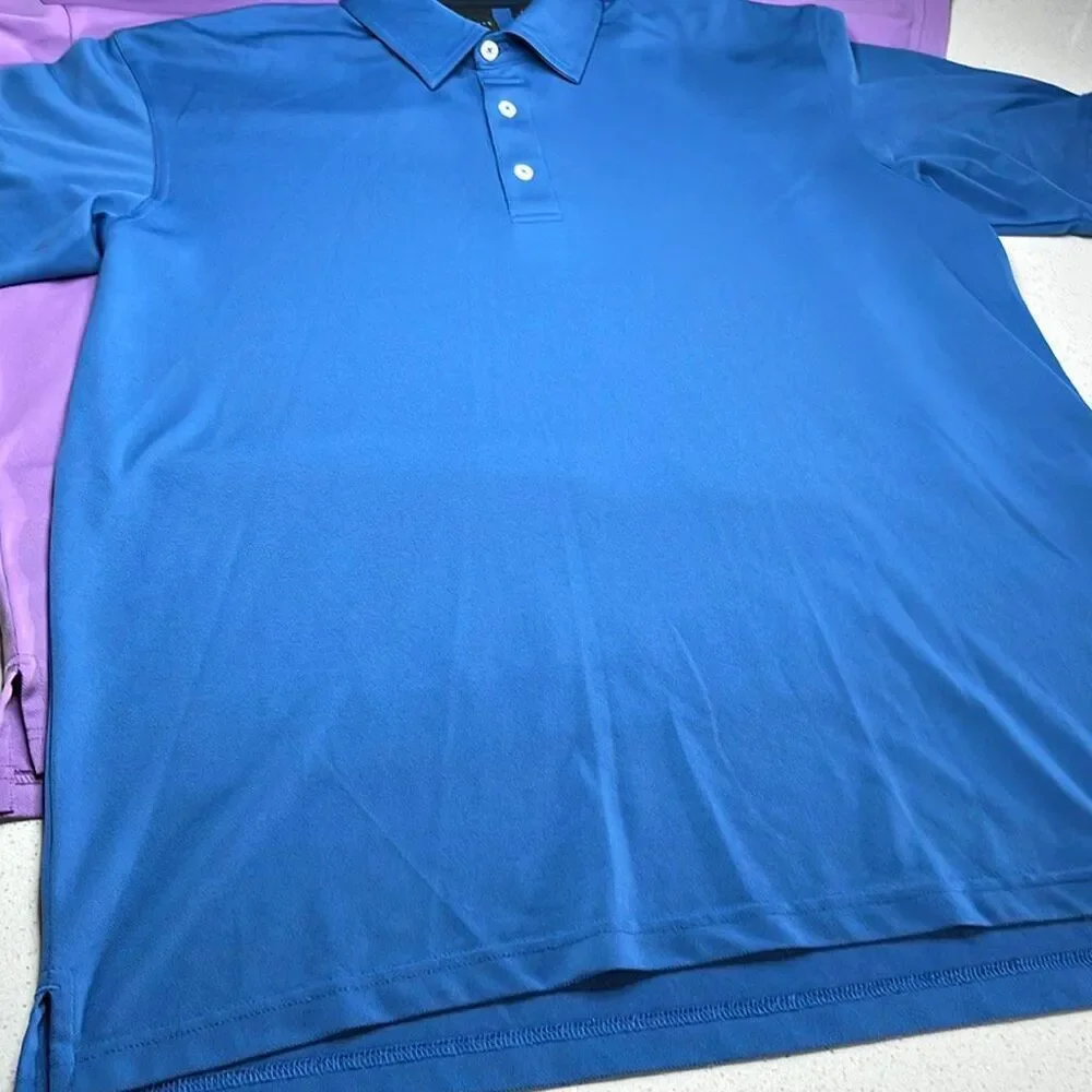 Dunning Golf Lot of Three (3) Performance Polo Shirts Men’s Large
